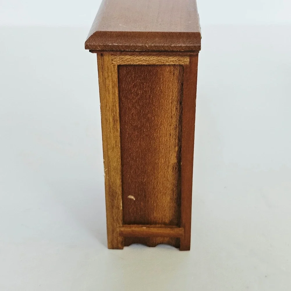 Vintage Miniature Kitchen Furniture Stove Ice Box Butcher Block Set Farmhouse